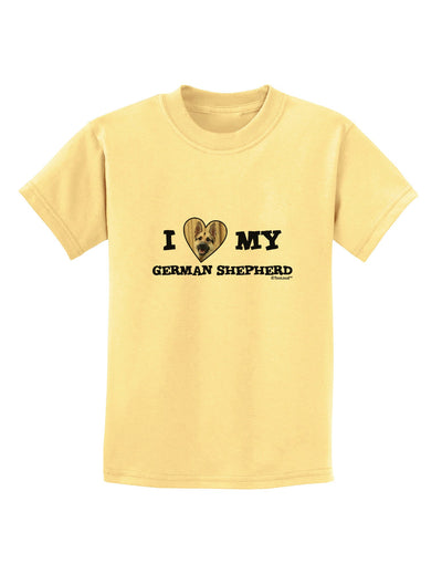 I Heart My German Shepherd Childrens T-Shirt-Childrens T-Shirt-TooLoud-Daffodil-Yellow-X-Small-Davson Sales