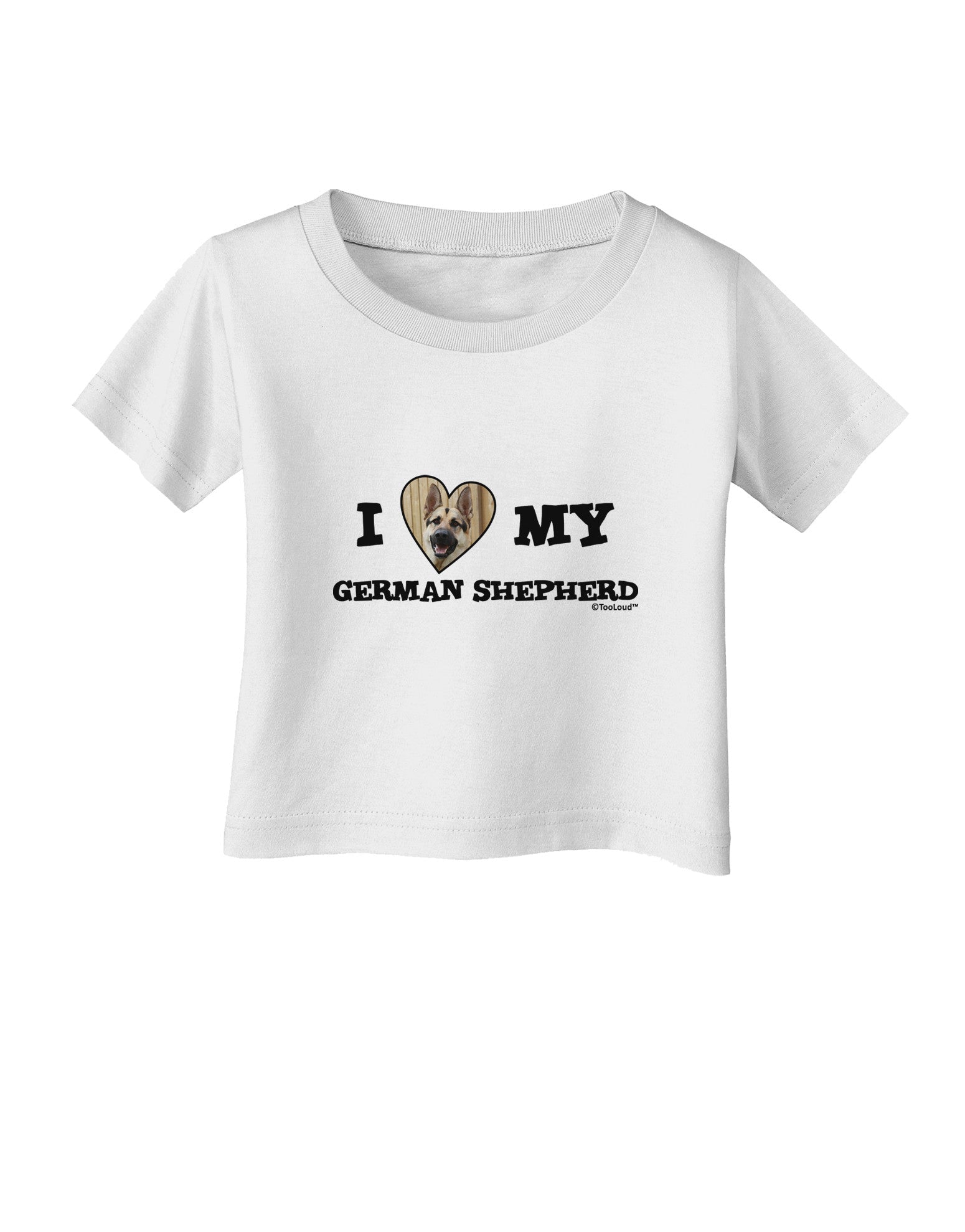I Heart My German Shepherd Infant T-Shirt-Infant T-Shirt-TooLoud-White-06-Months-Davson Sales