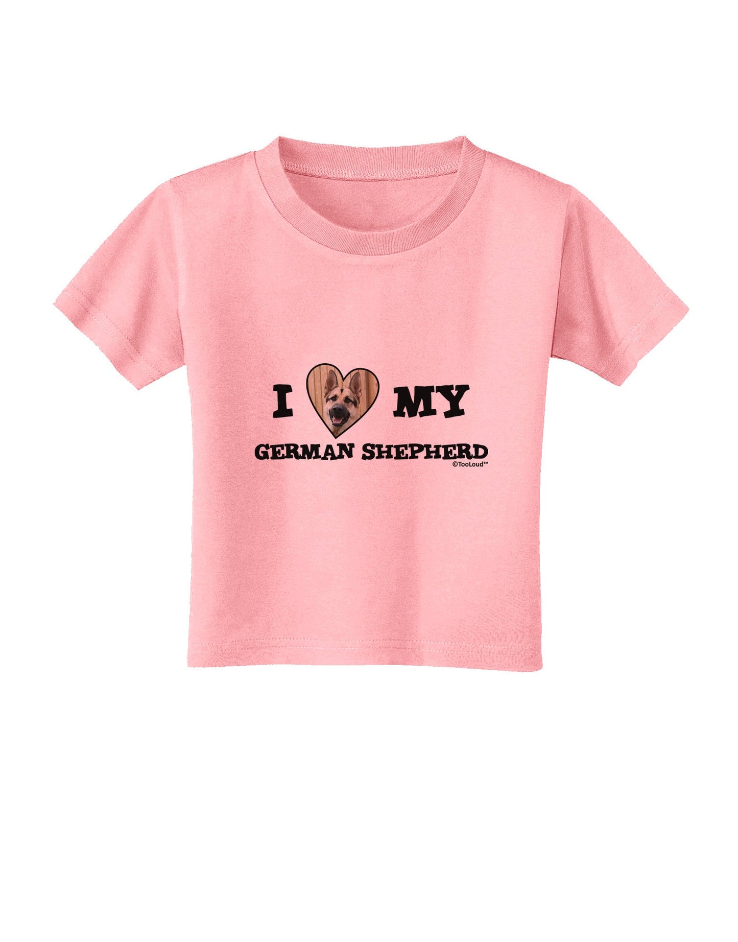 I Heart My German Shepherd Toddler T-Shirt-Toddler T-Shirt-TooLoud-Candy-Pink-2T-Davson Sales