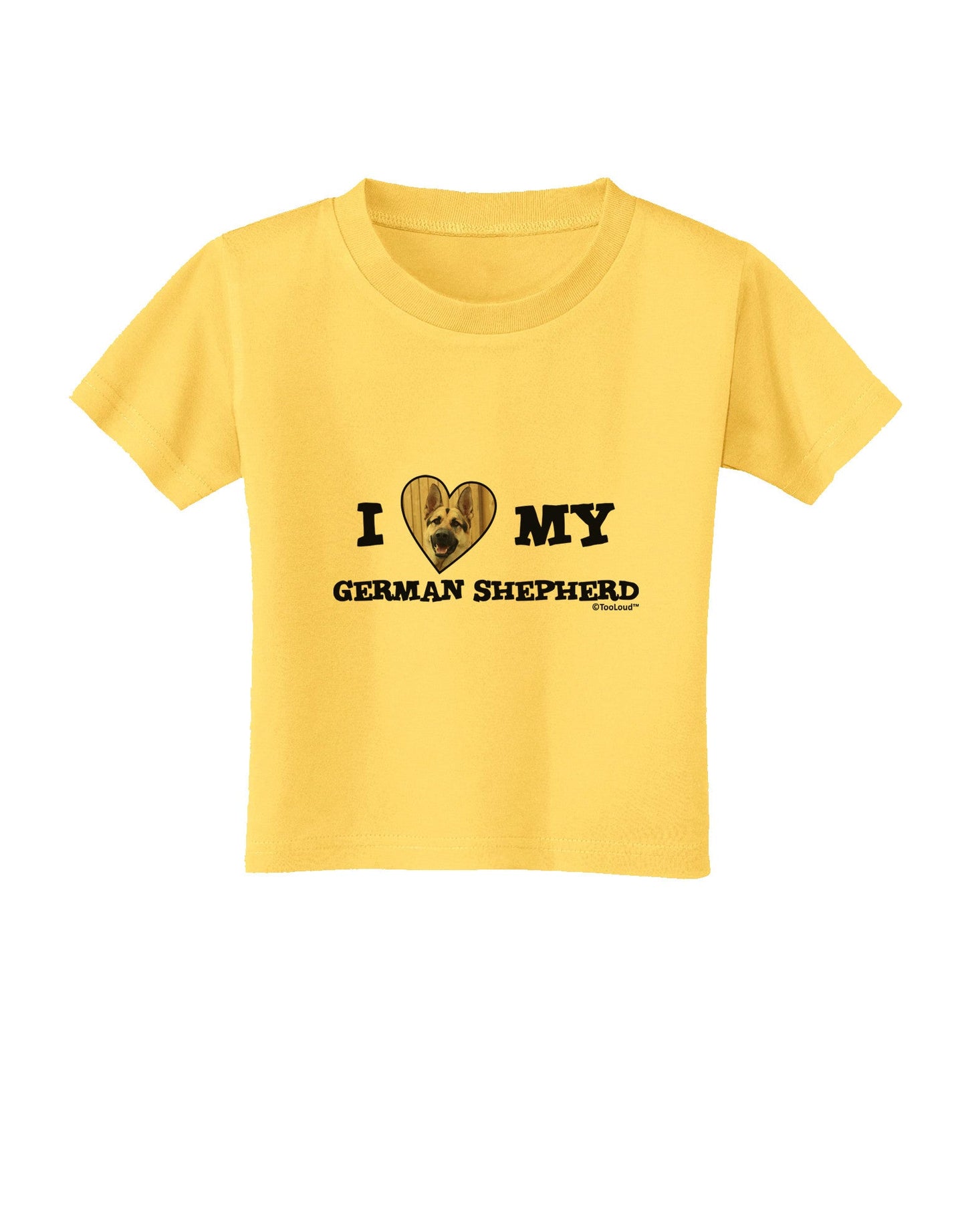 I Heart My German Shepherd Toddler T-Shirt-Toddler T-Shirt-TooLoud-Yellow-2T-Davson Sales