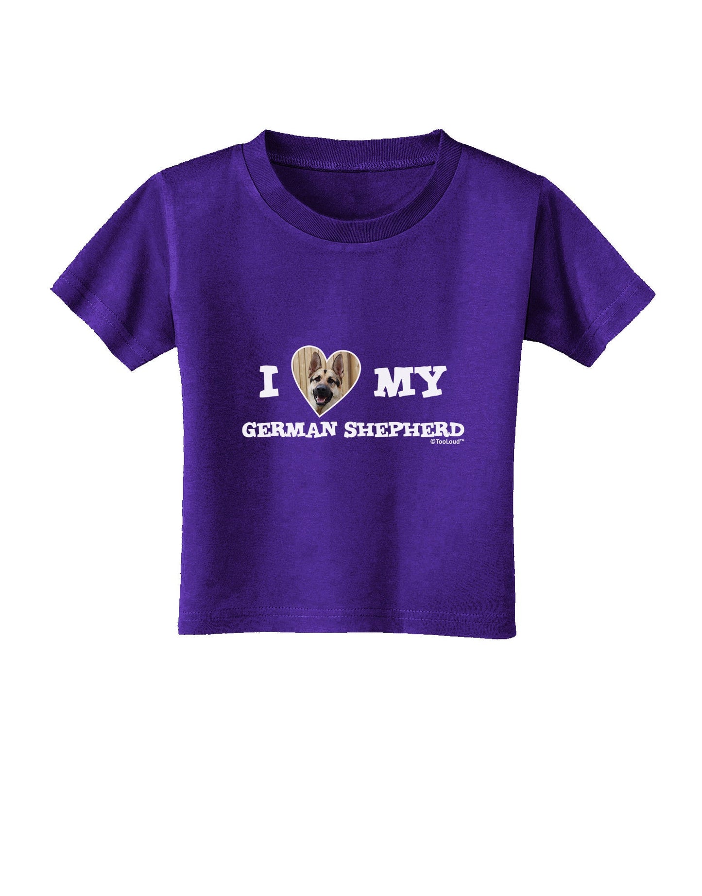 I Heart My German Shepherd Toddler T-Shirt Dark-Toddler T-Shirt-TooLoud-Purple-2T-Davson Sales