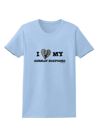 I Heart My German Shepherd Womens T-Shirt-Womens T-Shirt-TooLoud-Light-Blue-X-Small-Davson Sales