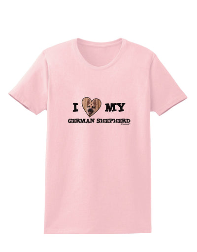 I Heart My German Shepherd Womens T-Shirt-Womens T-Shirt-TooLoud-PalePink-X-Small-Davson Sales