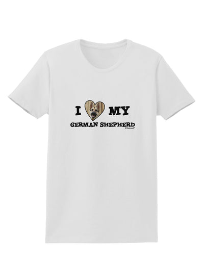 I Heart My German Shepherd Womens T-Shirt-Womens T-Shirt-TooLoud-White-X-Small-Davson Sales