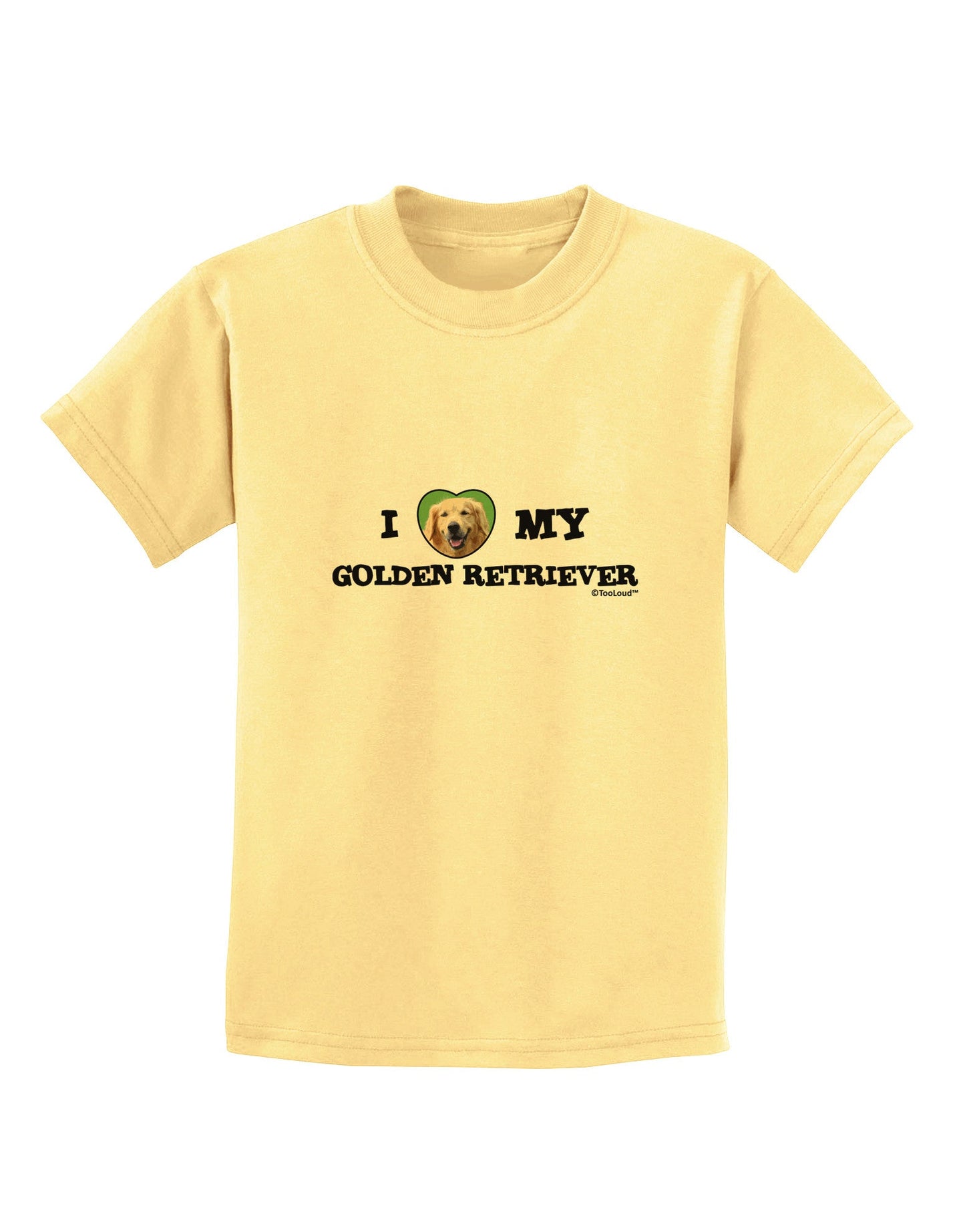 I Heart My Golden Retriever Childrens T-Shirt-Childrens T-Shirt-TooLoud-Daffodil-Yellow-X-Small-Davson Sales