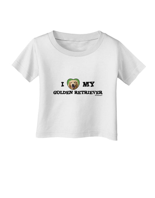 I Heart My Golden Retriever Infant T-Shirt-Infant T-Shirt-TooLoud-White-06-Months-Davson Sales