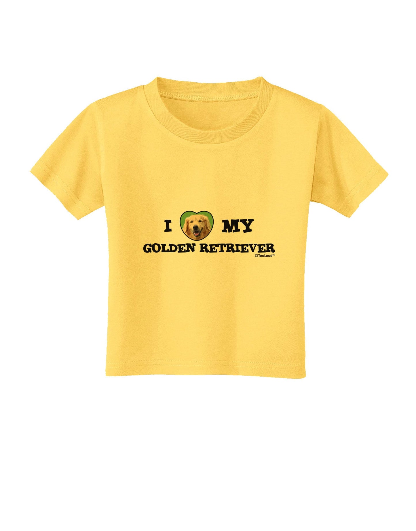 I Heart My Golden Retriever Toddler T-Shirt-Toddler T-Shirt-TooLoud-Yellow-2T-Davson Sales