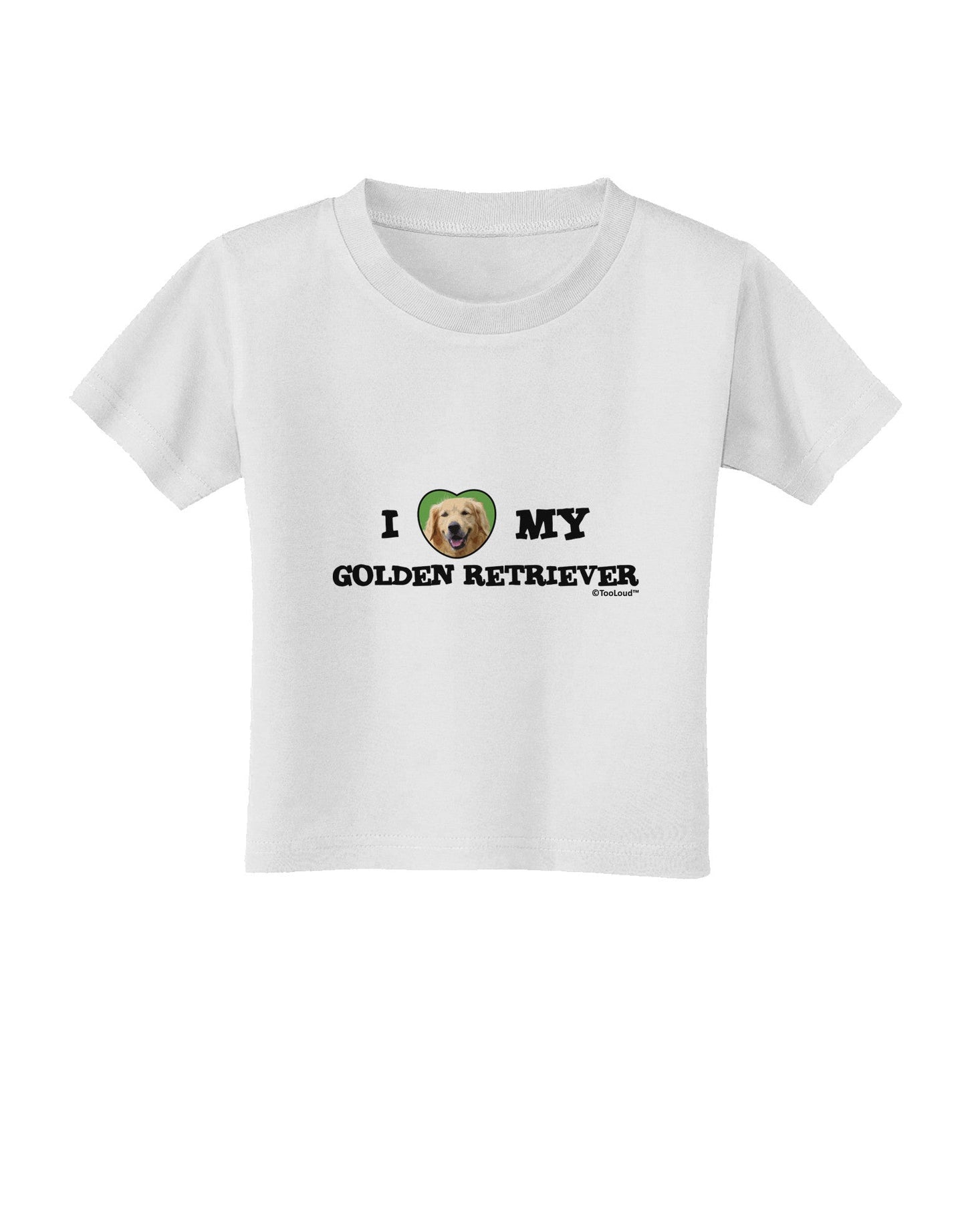 I Heart My Golden Retriever Toddler T-Shirt-Toddler T-Shirt-TooLoud-White-2T-Davson Sales