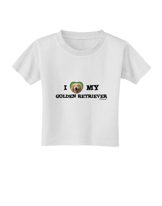 I Heart My Golden Retriever Toddler T-Shirt-Toddler T-Shirt-TooLoud-White-2T-Davson Sales