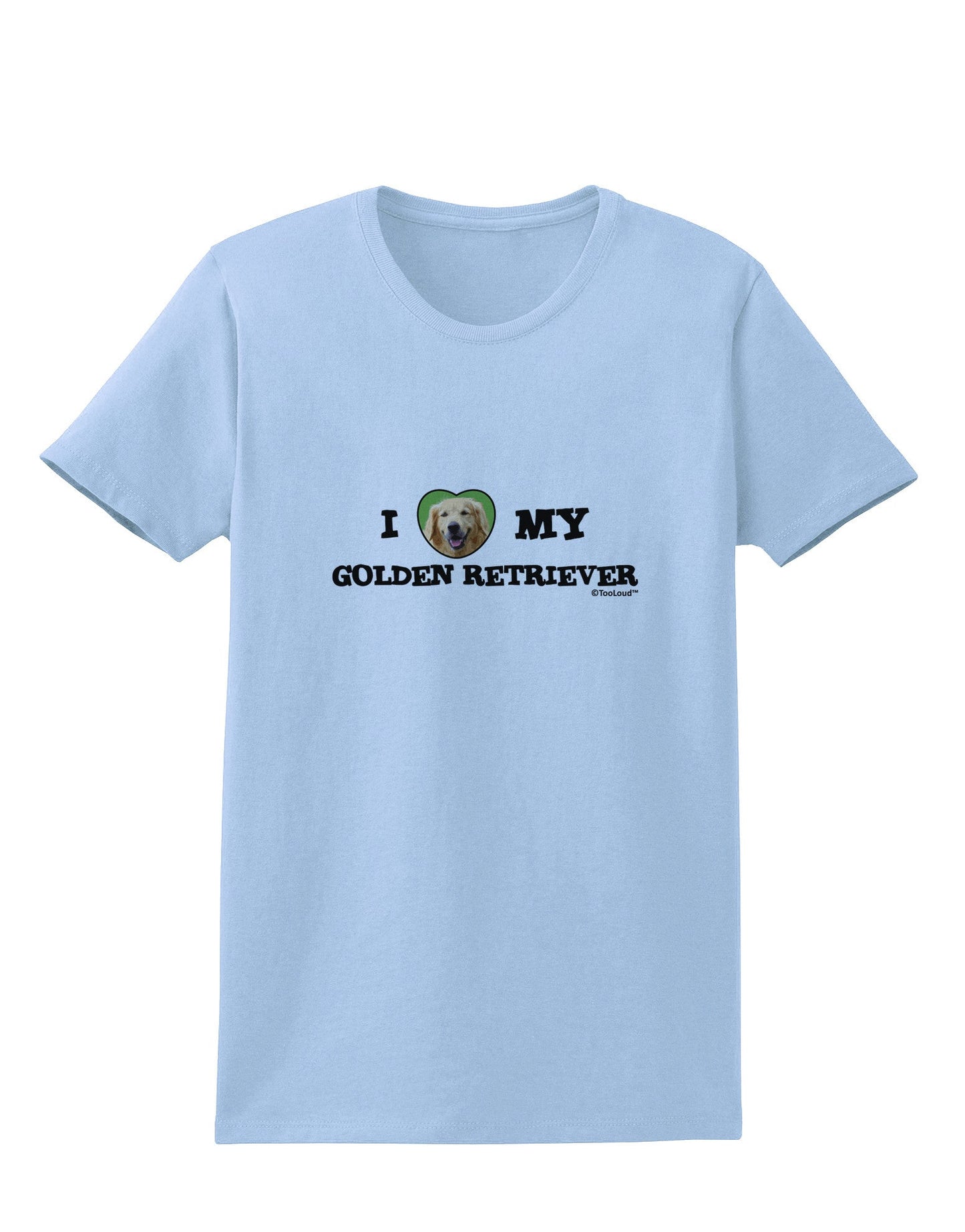 I Heart My Golden Retriever Womens T-Shirt-Womens T-Shirt-TooLoud-Light-Blue-X-Small-Davson Sales