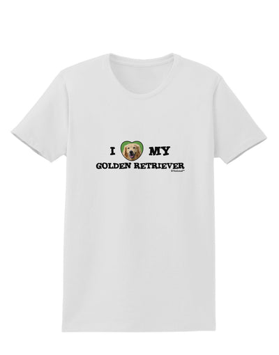 I Heart My Golden Retriever Womens T-Shirt-Womens T-Shirt-TooLoud-White-X-Small-Davson Sales