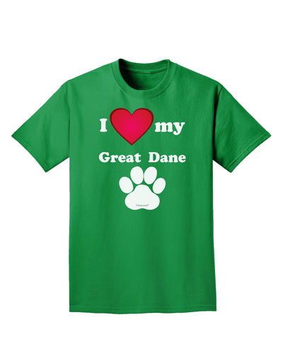 I Heart My Great Dane Adult Dark T-Shirt by TooLoud-Mens T-Shirt-TooLoud-Kelly-Green-Small-Davson Sales