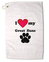 I Heart My Great Dane Premium Cotton Golf Towel - 16 x 25 inch by TooLoud-Golf Towel-TooLoud-16x25"-Davson Sales