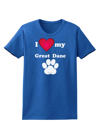 I Heart My Great Dane Womens Dark T-Shirt by TooLoud-TooLoud-Royal-Blue-X-Small-Davson Sales