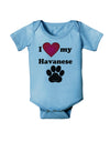 I Heart My Havanese Baby Romper Bodysuit by TooLoud-TooLoud-LightBlue-06-Months-Davson Sales