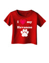 I Heart My Havanese Infant T-Shirt Dark by TooLoud-TooLoud-Red-06-Months-Davson Sales