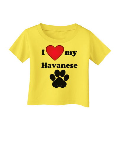 I Heart My Havanese Infant T-Shirt by TooLoud-TooLoud-Yellow-06-Months-Davson Sales