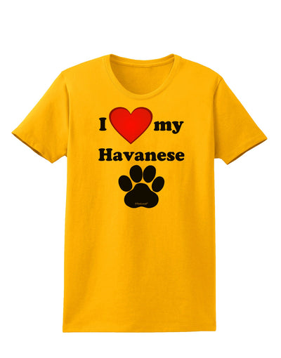 I Heart My Havanese Womens T-Shirt by TooLoud-TooLoud-Gold-X-Small-Davson Sales