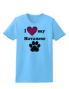 I Heart My Havanese Womens T-Shirt by TooLoud-TooLoud-Aquatic-Blue-X-Small-Davson Sales