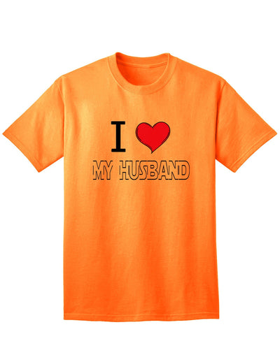 I Heart My Husband Adult Mens and Womens T-Shirt-Womens T-Shirt-TooLoud-Neon Orange-Small-Davson Sales