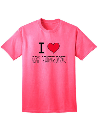 I Heart My Husband Adult Mens and Womens T-Shirt-Womens T-Shirt-TooLoud-Neon Pink-Small-Davson Sales