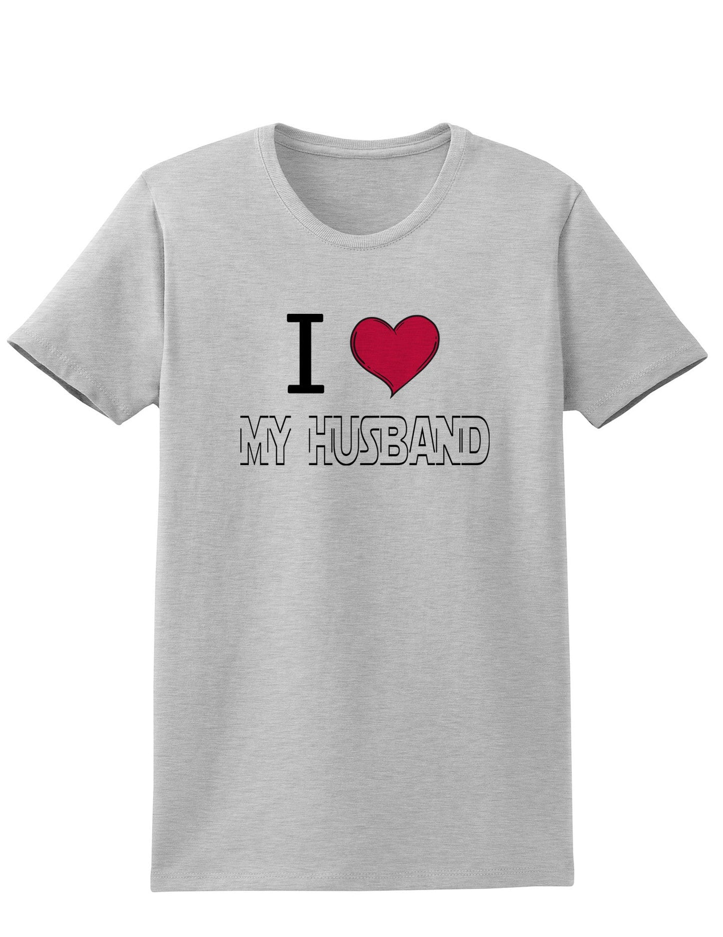 I Heart My Husband Adult Womens T-Shirt-Womens T-Shirt-TooLoud-Ash Gray-Small-Davson Sales