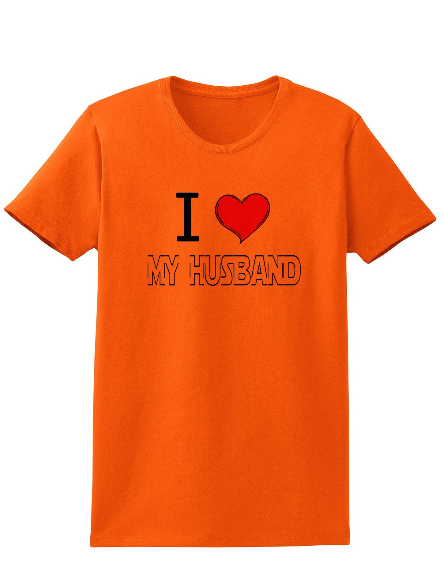 I Heart My Husband Adult Womens T-Shirt-Womens T-Shirt-TooLoud-Orange-Small-Davson Sales