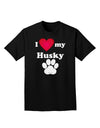 I Heart My Husky Adult Dark T-Shirt by TooLoud-Mens T-Shirt-TooLoud-Black-Small-Davson Sales