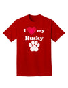 I Heart My Husky Adult Dark T-Shirt by TooLoud-Mens T-Shirt-TooLoud-Red-Small-Davson Sales