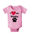 I Heart My Husky Baby Romper Bodysuit by TooLoud-TooLoud-Pink-06-Months-Davson Sales