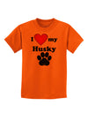 I Heart My Husky Childrens T-Shirt by TooLoud-TooLoud-Orange-X-Small-Davson Sales