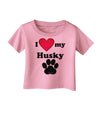 I Heart My Husky Infant T-Shirt by TooLoud-TooLoud-Candy-Pink-06-Months-Davson Sales