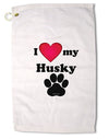 I Heart My Husky Premium Cotton Golf Towel - 16 x 25 inch by TooLoud-Golf Towel-TooLoud-16x25"-Davson Sales