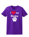 I Heart My Husky Womens Dark T-Shirt by TooLoud-TooLoud-Purple-X-Small-Davson Sales