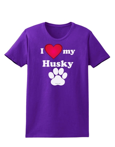 I Heart My Husky Womens Dark T-Shirt by TooLoud-TooLoud-Purple-X-Small-Davson Sales