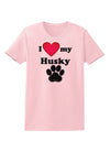 I Heart My Husky Womens T-Shirt by TooLoud-TooLoud-PalePink-X-Small-Davson Sales