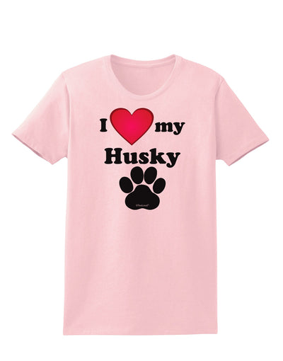 I Heart My Husky Womens T-Shirt by TooLoud-TooLoud-PalePink-X-Small-Davson Sales