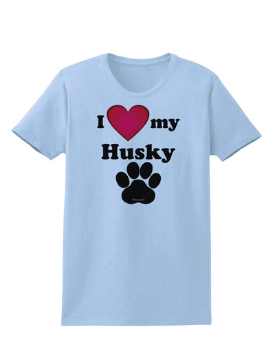 I Heart My Husky Womens T-Shirt by TooLoud-TooLoud-Light-Blue-X-Small-Davson Sales