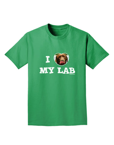 I Heart My Lab Adult Dark T-Shirt-Mens T-Shirt-TooLoud-Kelly-Green-Small-Davson Sales