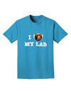 I Heart My Lab Adult Dark T-Shirt-Mens T-Shirt-TooLoud-Turquoise-Small-Davson Sales