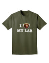 I Heart My Lab Adult Dark T-Shirt-Mens T-Shirt-TooLoud-Military-Green-Small-Davson Sales