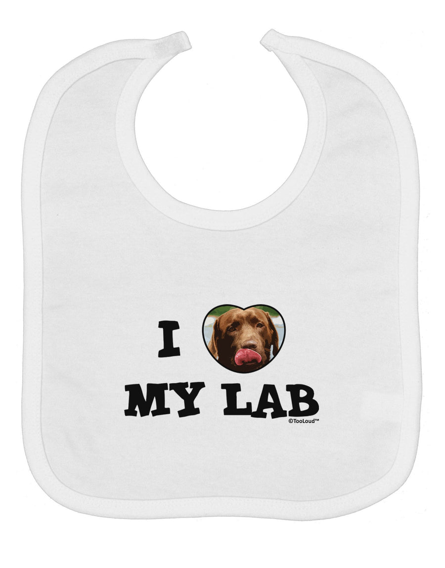 I Heart My Lab Baby Bib