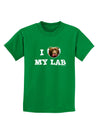 I Heart My Lab Childrens Dark T-Shirt-Childrens T-Shirt-TooLoud-Kelly-Green-X-Small-Davson Sales