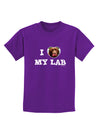 I Heart My Lab Childrens Dark T-Shirt-Childrens T-Shirt-TooLoud-Purple-X-Small-Davson Sales