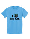 I Heart My Lab Childrens T-Shirt-Childrens T-Shirt-TooLoud-Aquatic-Blue-X-Small-Davson Sales