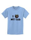 I Heart My Lab Childrens T-Shirt-Childrens T-Shirt-TooLoud-Light-Blue-X-Small-Davson Sales