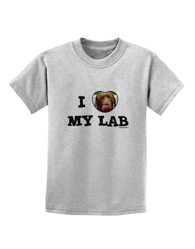 I Heart My Lab Childrens T-Shirt-Childrens T-Shirt-TooLoud-AshGray-X-Small-Davson Sales