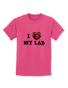 I Heart My Lab Childrens T-Shirt-Childrens T-Shirt-TooLoud-Sangria-X-Small-Davson Sales