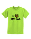 I Heart My Lab Childrens T-Shirt-Childrens T-Shirt-TooLoud-Lime-Green-X-Small-Davson Sales