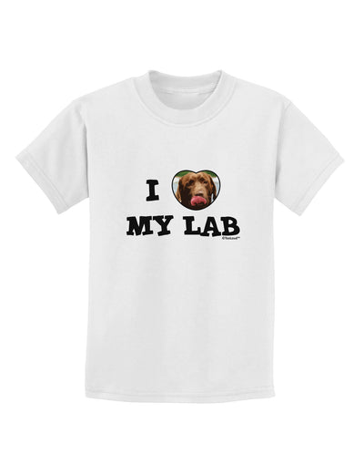 I Heart My Lab Childrens T-Shirt-Childrens T-Shirt-TooLoud-White-X-Small-Davson Sales